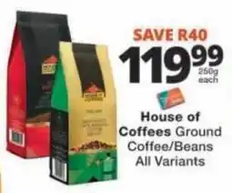 Checkers House of Coffees Ground Coffee/Beans offer