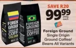 Checkers Foreign Ground Single Origin Coffee offer