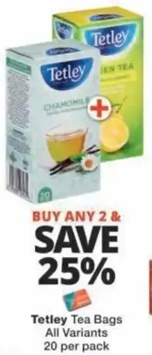 Checkers Tetley Tea Bags offer