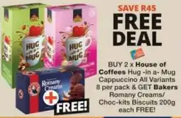 Checkers House of Coffees Hug-in-a-Mug Cappuccino offer