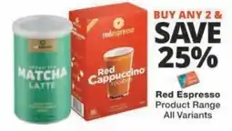 Checkers Red Espresso Product Range offer