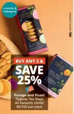 Checkers Forage and Feast Tagless Tea Bags offer