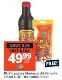 Checkers Lappies Marinade offer