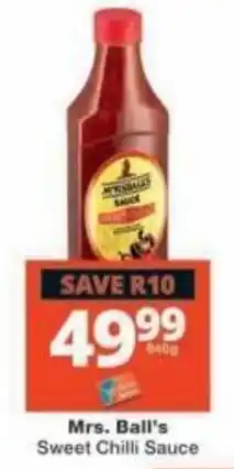 Checkers Mrs. Ball's Sweet Chilli Sauce offer