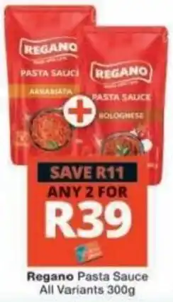 Checkers Regano Pasta Sauce offer