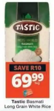 Checkers Tastic Basmati Long Grain White Rice offer