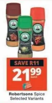 Checkers Robertsons Spice Selected Variants offer