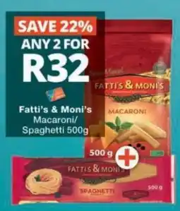 Checkers Fatti's & Moni's Macaroni/Spaghetti offer