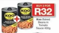Checkers Koo Baked Beans in Tomato Sauce offer