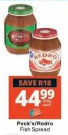 Checkers Peck's/Redro Fish Spread offer