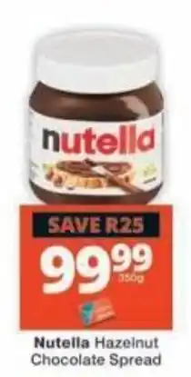 Checkers Nutella Hazelnut Chocolate Spread offer