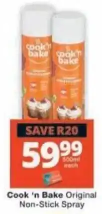 Checkers Cook 'n Bake Original Non-Stick Spray offer