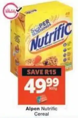 Checkers Alpen Nutrific Cereal offer