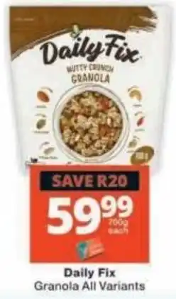 Checkers Daily Fix Granola offer