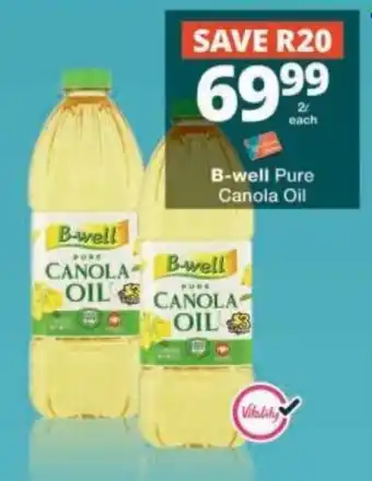 Checkers B-well Pure Canola Oil offer