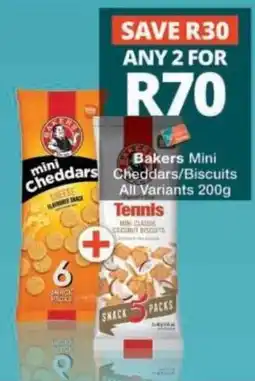Checkers Bakers Mini Cheddars/Biscuits offer