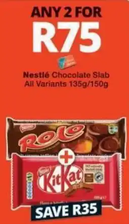 Checkers Nestlé Chocolate Siab offer