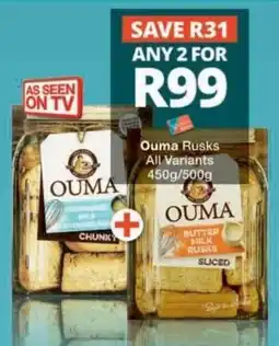 Checkers Ouma Rusks All Variants offer