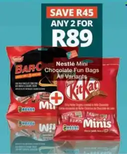 Checkers Nestlé Mini Chocolate Fun Bags offer