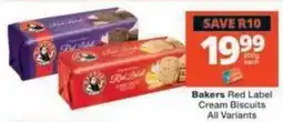 Checkers Bakers Red Label Cream Biscuits offer