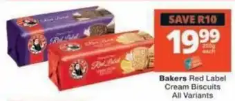 Checkers Bakers Red Label Cream Biscuits offer