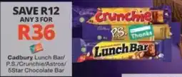 Checkers Cadbury Lunch Bar offer