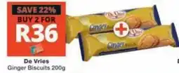 Checkers De Vries Ginger Biscuits offer