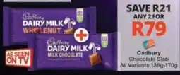 Checkers Cadbury Dairy Milk Chocolate Slab offer