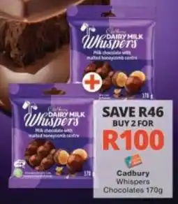 Checkers Cadbury Whispers Chocolates offer