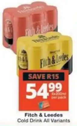 Checkers Fitch & Leedes Cold Drink All Variants offer