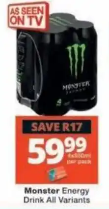 Checkers Monster Energy Drink All Variants offer