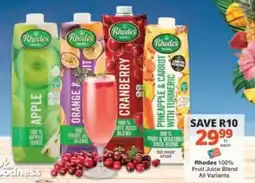Checkers Rhodes 100% Fruit Juice Blend offer