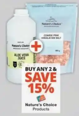 Checkers Nature's Choice Products offer