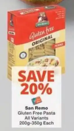 Checkers San Remo Gluten Free Pasta offer