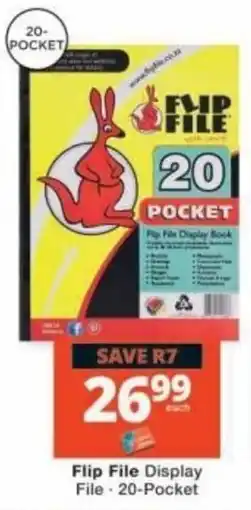 Checkers Flip File Display File - 20-Pocket offer