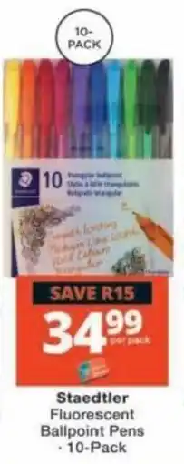 Checkers Staedtler Fluorescent Ballpoint Pens offer