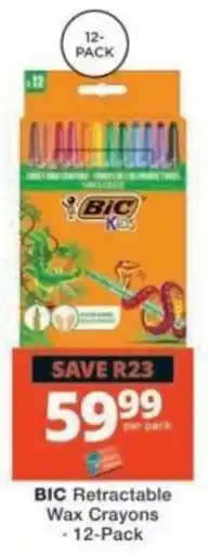 Checkers BIC Retractable Wax Crayons offer