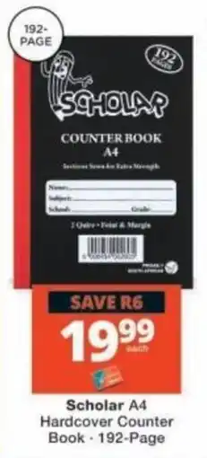 Checkers Scholar A4 Hardcover Counter Book offer