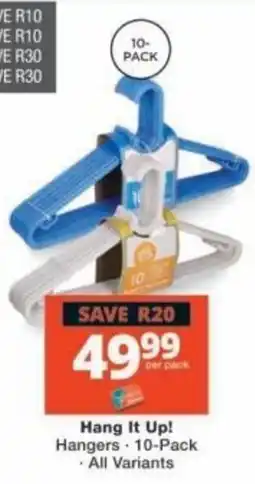 Checkers Hang It Up! Hangers offer