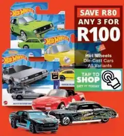Checkers Hot Wheels Die-Cast Cars offer