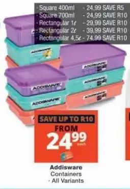 Checkers Addisware Containers offer