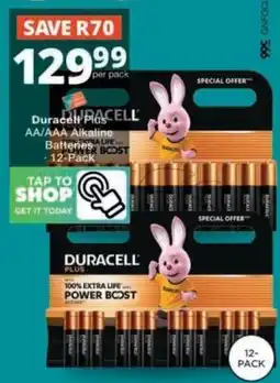 Checkers Duracell Plus AA/AAA Alkaline Batteries offer