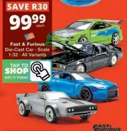 Checkers Fast & Furious Die-Cast Car offer