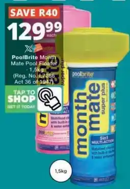 Checkers PoolBrite Month Mate Pool Floater offer