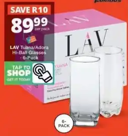 Checkers LAV Tuana/Adora Hi-Ball Glasses offer