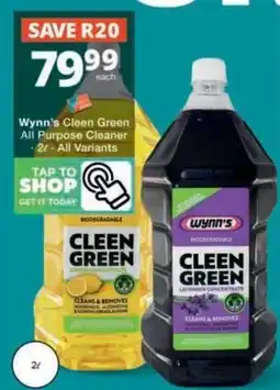 Checkers Wynn's Cleen Green All Purpose Cleaner offer