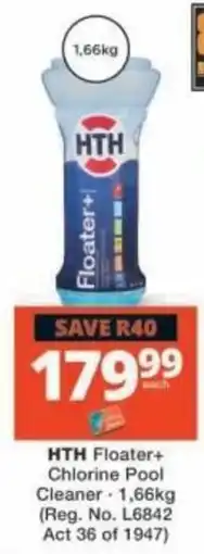 Checkers HTH Floater+ Chlorine Pool Cleaner offer