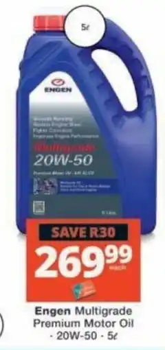 Checkers Engen Multigrade Premium Motor Oil offer