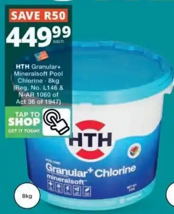 Checkers HTH Granular+ Chlorine mineralsoft offer