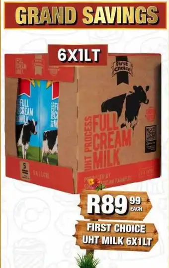 Take 'n Pay First Choice UHT Milk offer